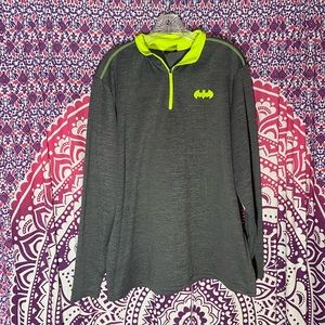 Batman Pullover Gray Yellow Jacket Size XL